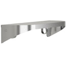Bradley Elvari Series Shelf, Stainless Satin, 20 Gauge w/ Hooks, 8" X 24" - 7B2-0082496 (Classic Satin Stainless)