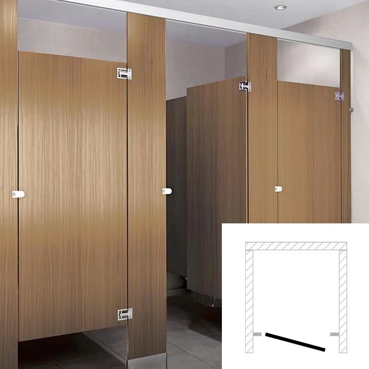 Vista, PLTP400, Toilet Partition (Plastic Laminate) 1 ADA Between Wall