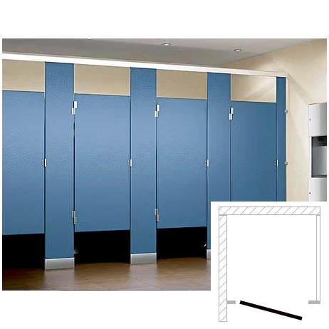 ASI Global Toilet Partition (Plastic) 1 ADA In Corner (60