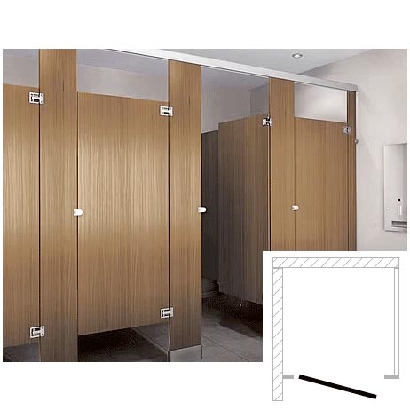 ASI Global Toilet Partition (Plastic Laminate) 1 ADA In Corner (60"W x 61-1/4"D) ICADA