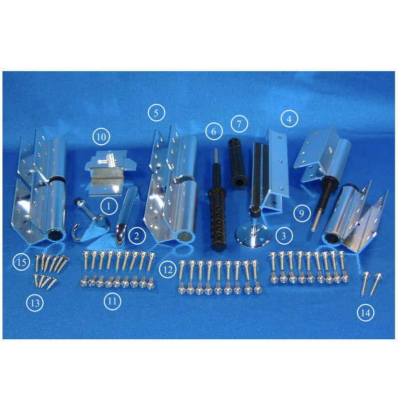 ASI Global 408441008 Door Hardware Kit, Solid Plastic, Aluminum Wrap