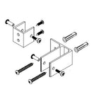 Bradley HDWP-A0098 Hardware Kit Ending Panell, Stirrup Style, Solid Plastic, Aluminum Bathroom Stall Hardware - Panel Brackets