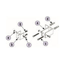 Bradley HDWP-A0098 Hardware Kit Ending Panell, Stirrup Style, Solid Plastic, Aluminum Bathroom Stall Hardware - Wall Brackets