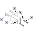 Bradley HDWP-A0106 Hardware Kit Pilaster To Wall, Stirrup Style, Solid Plastic, Aluminum Bathroom Stall Hardware - Pilaster Brackets