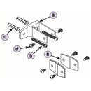 Bradley HDWT-Z0287 Ending Alcove Panel Kit, Powder Coated Metal, Chrome Bathroom Stall Hardware - Alcove Brackets