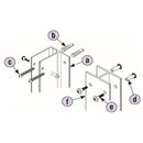 Bradley HDWP-A0289 Ending Alcove Panel Kit, Solid Plastic, Aluminum Continuous Bathroom Stall Hardware - Alcove Brackets