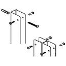 Bradley HDWP-S0477-54 Ending Alcove Panel Kit, Solid Plastic, Stainless Continuous Bathroom Stall Hardware - Alcove Brackets