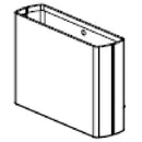 Bradley HDWT-S0526-24 Bradley Toilet Partition Floor Mounted Overhead Braced Pilaster Shoe and Mounting Kit, 24" for 1" Panels Bathroom Stall Hardware - Pilaster Shoes