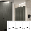 Hadrian Toilet Partition (Phenolic) 3 Between Wall (108" W x 60" D) - BW3-HADRIAN-PHEN