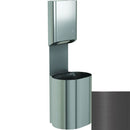 Bradley Elvari Series Towel/Waste Combination Unit - Surface Mounted, 14 GAL - 2B5-110000-BB, Brushed Black