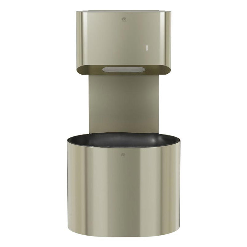 Bradley Elvari Series Towel/Waste Combination Unit - Surface Mounted, 10 GAL - 2B5-113400-BN, Brushed Nickel