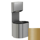 Bradley Elvari Series Towel/Waste Combination Unit - Surface Mounted, 10 GAL - 2B5-113400-BR, Brushed Brass