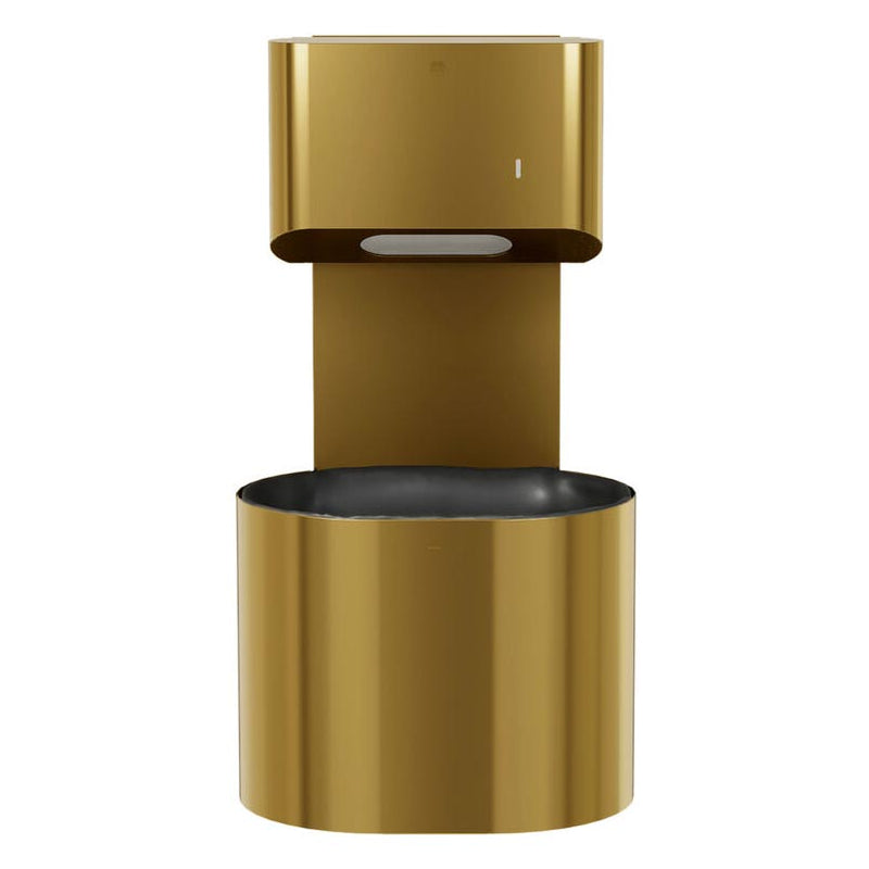 Bradley Elvari Series Towel/Waste Combination Unit - Surface Mounted, 10 GAL - 2B5-113400-BR, Brushed Brass