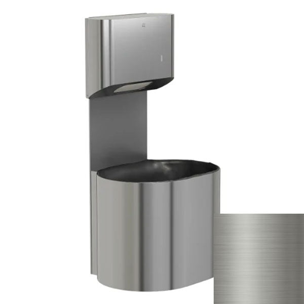 Bradley Elvari Series Towel/Waste Combination Unit - Surface Mounted, 10 GAL - 2B5-113400-BS, Brushed Stainless