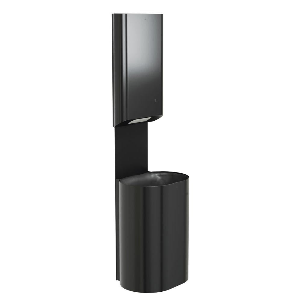 Bradley Elvari Series Towel/Waste Combination Unit - Surface Mounted, 18 GAL - 2B5-113600-BB, Brushed Black