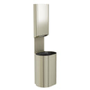 Bradley Elvari Series Towel/Waste Combination Unit - Surface Mounted, 18 GAL - 2B5-113600-BN, Brushed Nickel