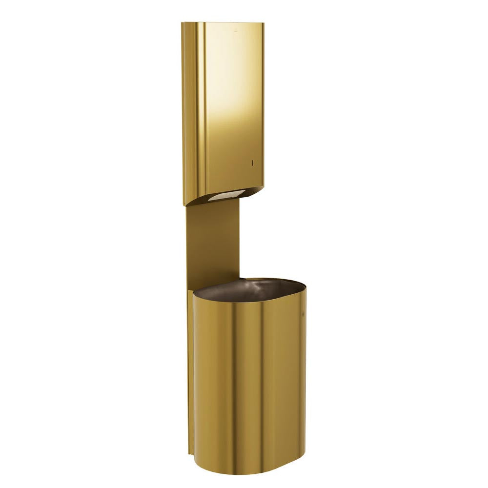 Bradley Elvari Series Towel/Waste Combination Unit - Surface Mounted, 18 GAL - 2B5-113600-BR, Brushed Brass