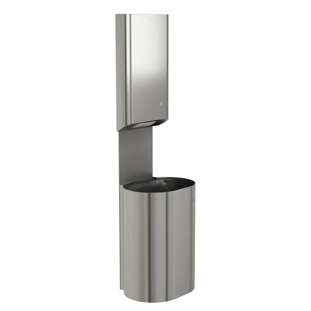Bradley Elvari Series Towel/Waste Combination Unit - Surface Mounted, 18 GAL - 2B5-113600-BS, Brushed Stainless