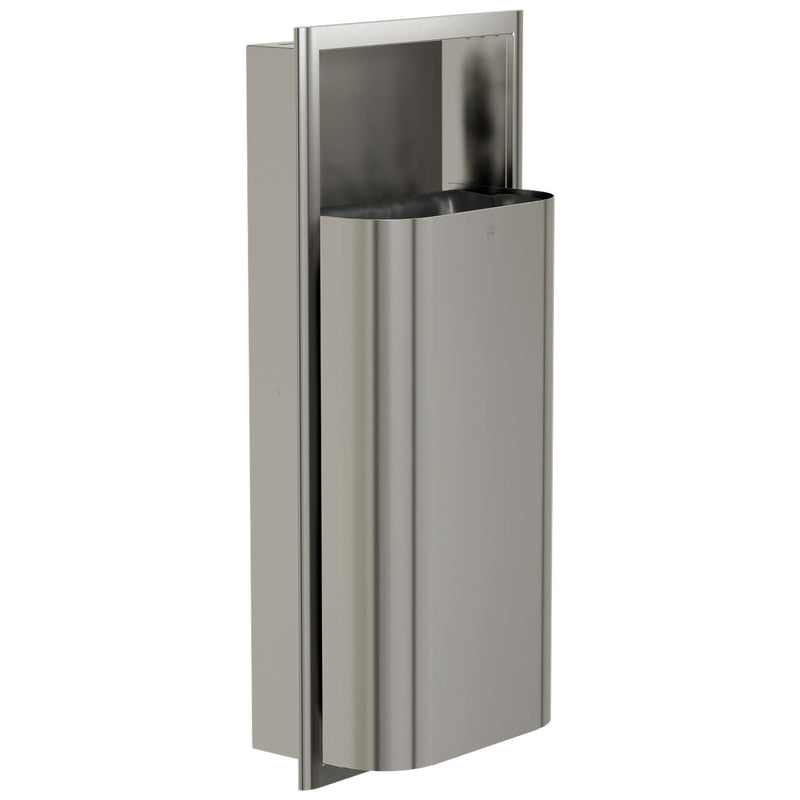 Bradley Elvari Series Waste Receptacles - Recessed, Medium Capacity, 12 GAL - 3B1-000000-BS, Brushed Stainless