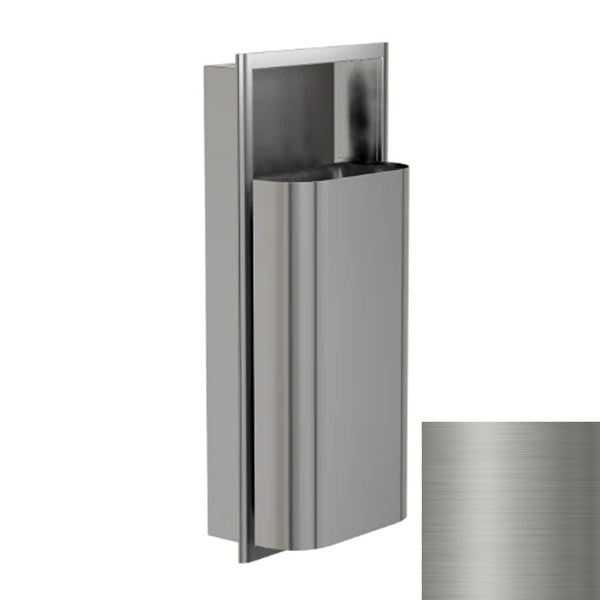 Bradley Elvari Series Waste Receptacles - Recessed, Medium Capacity, 12 GAL - 3B1-000000-BS, Brushed Stainless