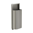 Bradley Elvari Series Waste Receptacles - Semi-Recessed, Medium Capacity, 12 GAL - 3B1-100000-BS, Brushed Stainless