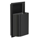 Bradley Elvari Series Waste Receptacles - Semi-Recessed, Small Capacity, 8 GAL - 3B1-103400-BB, Brushed Black