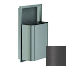 Bradley Elvari Series Waste Receptacles - Semi-Recessed, Small Capacity, 8 GAL - 3B1-103400-BB, Brushed Black