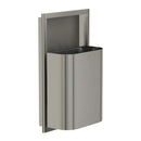 Bradley Elvari Series Waste Receptacles - Semi-Recessed, Small Capacity, 8 GAL - 3B1-103400-BS, Brushed Stainless