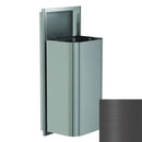 Bradley Elvari Series Waste Receptacles - Semi-Recessed, Large Capacity, 18 GAL - 3B1-103600-BB, Brushed Black