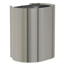 Bradley Elvari Series Waste Receptacles - Surface Mounted, Medium Capacity, 14 GAL - 3B1-110000-BS, Brushed Stainless