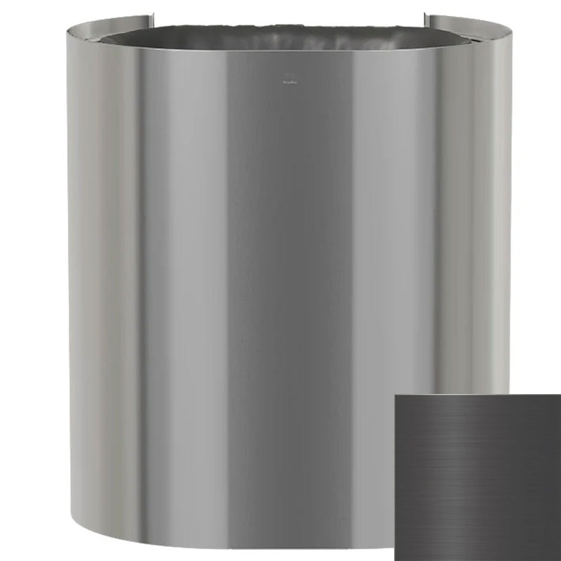 Bradley Elvari Series Waste Receptacles - Surface Mounted, Small Capacity, 10 GAL - 3B1-113400-BB, Brushed Black