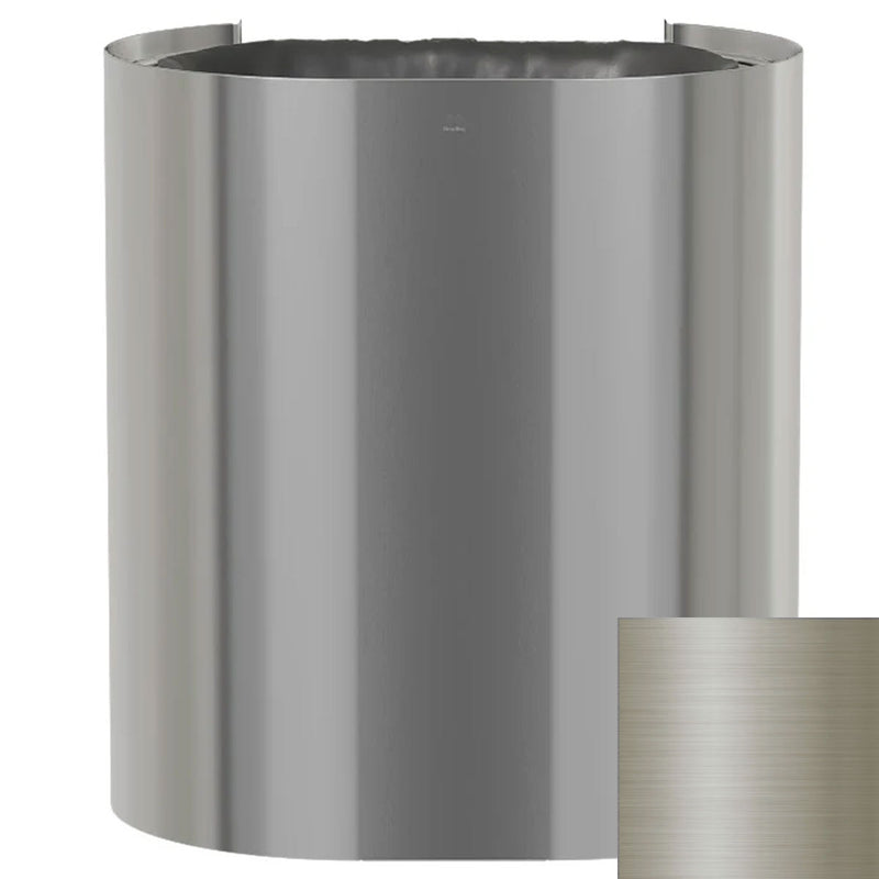 Bradley Elvari Series Waste Receptacles - Surface Mounted, Small Capacity, 10 GAL - 3B1-113400-BN, Brushed Nickel