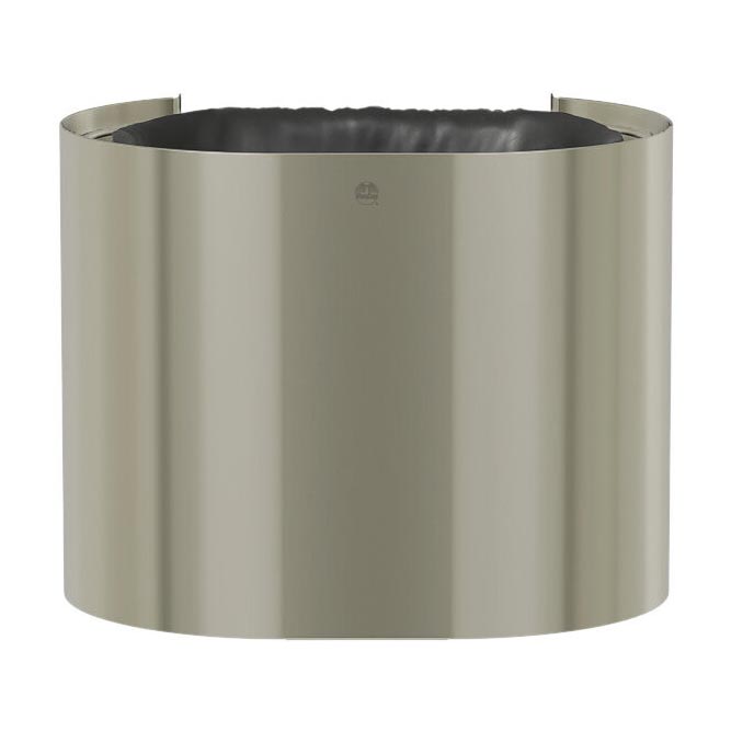 Bradley Elvari Series Waste Receptacles - Surface Mounted, Small Capacity, 10 GAL - 3B1-113400-BN, Brushed Nickel