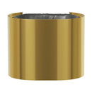 Bradley Elvari Series Waste Receptacles - Surface Mounted, Small Capacity, 10 GAL - 3B1-113400-BR, Brushed Brass
