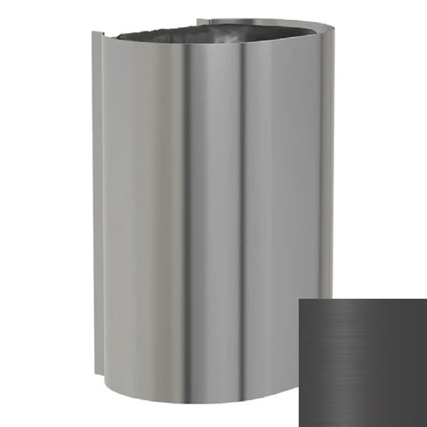 Bradley Elvari Series Waste Receptacles - Surface Mounted, Large Capacity, 18 GAL - 3B1-113600-BB, Brushed Black