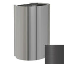 Bradley Elvari Series Waste Receptacles - Surface Mounted, Large Capacity, 18 GAL - 3B1-113600-BB, Brushed Black