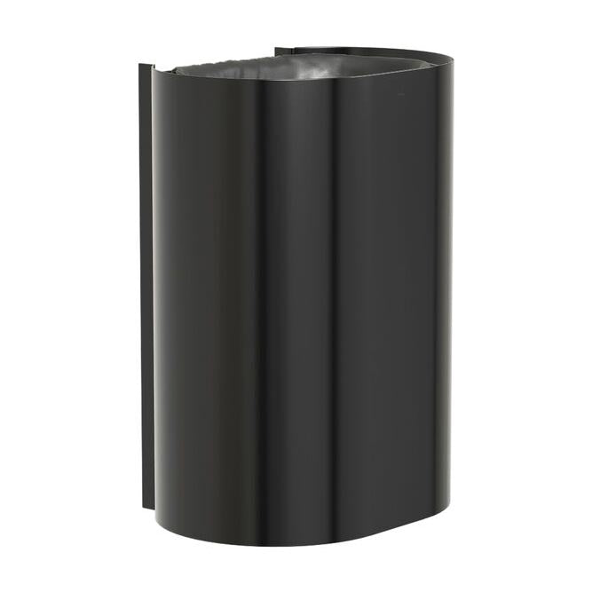 Bradley Elvari Series Waste Receptacles - Surface Mounted, Large Capacity, 18 GAL - 3B1-113600-BB, Brushed Black