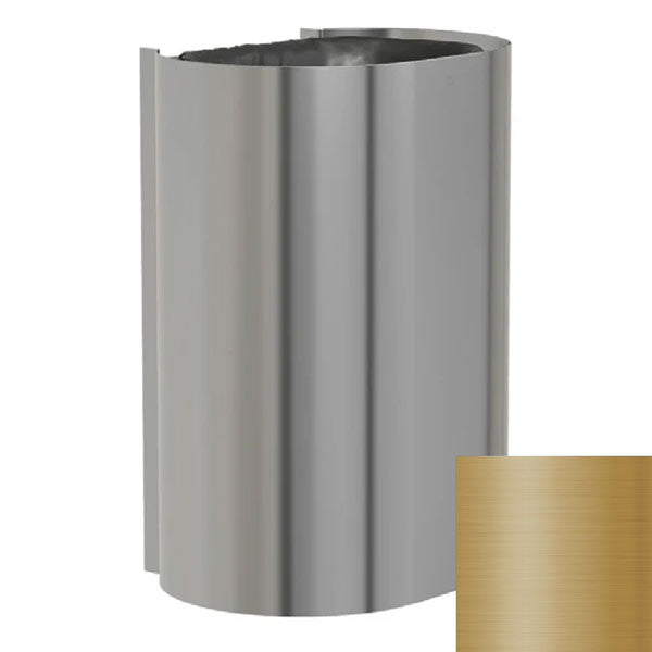 Bradley Elvari Series Waste Receptacles - Surface Mounted, Large Capacity, 18 GAL - 3B1-113600-BR, Brushed Brass