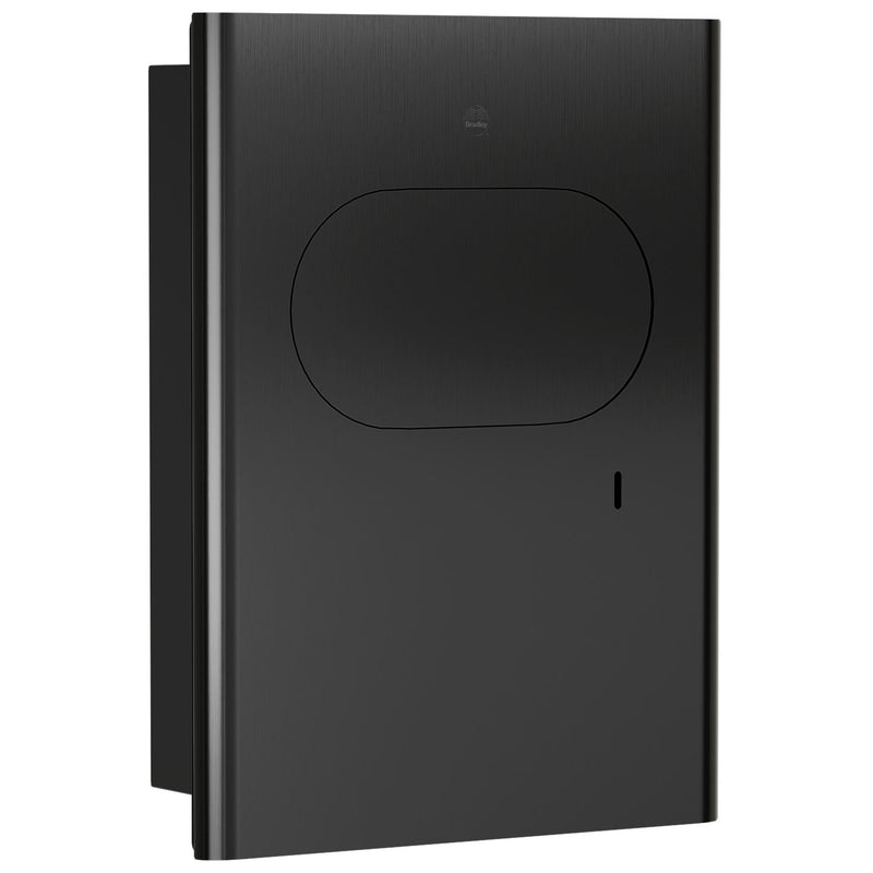 Bradley Elvari Series Napkin Disposal - Stainless, Recessed Mounted - 4B2-000000-BB, Brushed Black