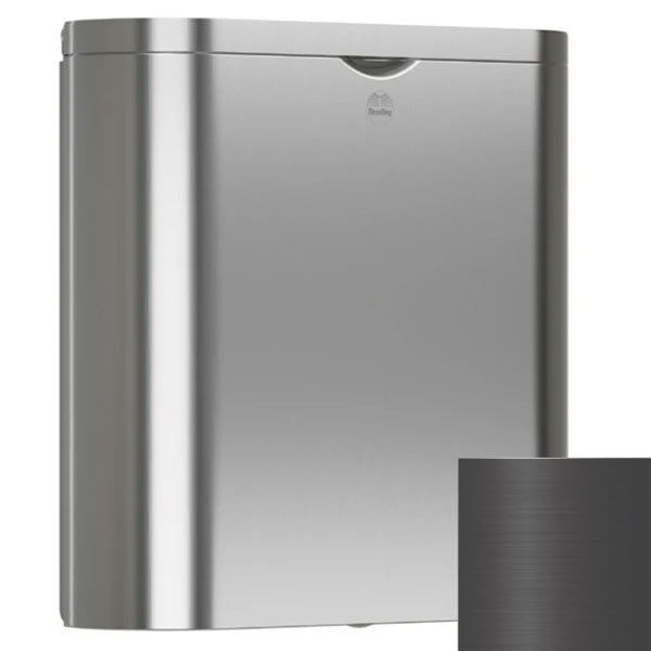 Bradley Elvari Series Napkin Disposal - Stainless, Surface Mounted - 4B2-110000-BB, Brushed Black