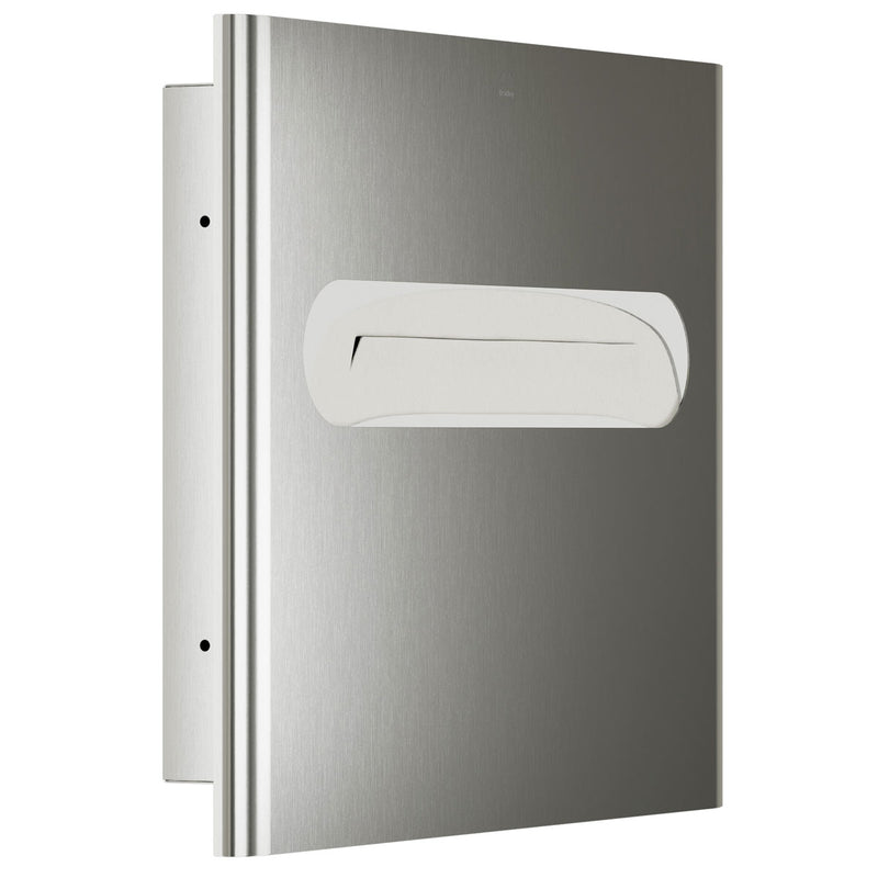 Bradley Elvari Series Seat Cover Dispenser - Recessed Mounted, Large Capacity - 5B1-003600-BS, Brushed Stainless