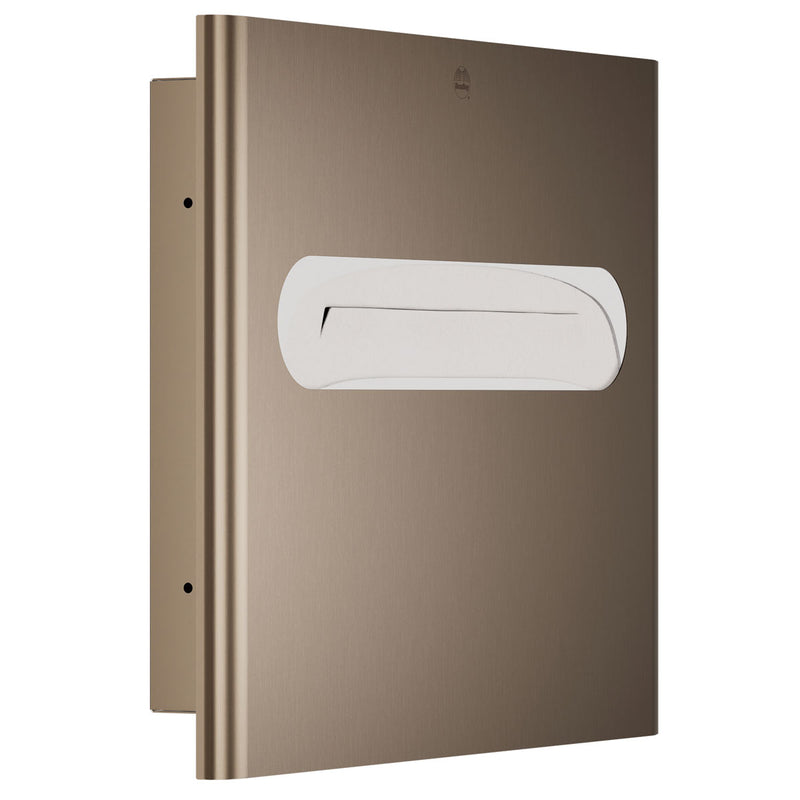 Bradley Elvari Series Seat Cover Dispenser - Recessed Mounted, Large Capacity - 5B1-003600-BZ, Brushed Bronze