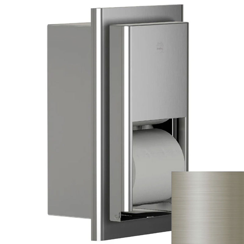 Bradley Elvari Series Toilet Tissue Dispenser - Recessed Mounted, Medium Capacity - 5B2-000000-BN, Brushed Nickel