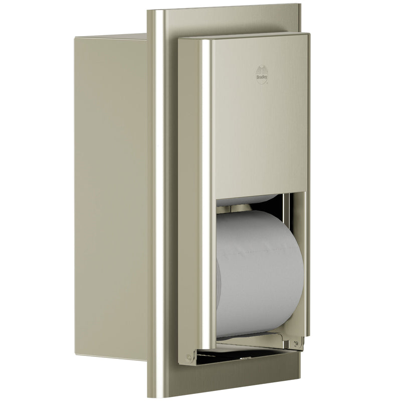 Bradley Elvari Series Toilet Tissue Dispenser - Recessed Mounted, Medium Capacity - 5B2-000000-BN, Brushed Nickel