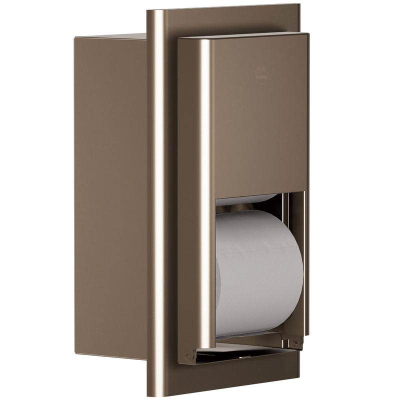Bradley Elvari Series Toilet Tissue Dispenser - Recessed Mounted, Medium Capacity - 5B2-000000-BZ, Brushed Bronze