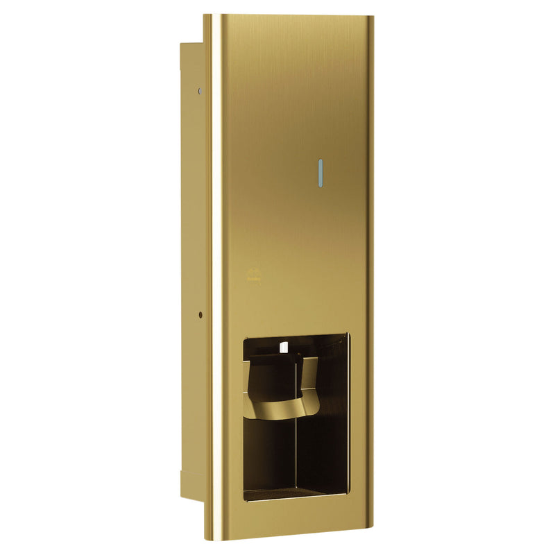 Bradley Elvari Series Foam Soap Dispenser - 40oz, Recessed - 6B1-000073-BR, Brushed Brass
