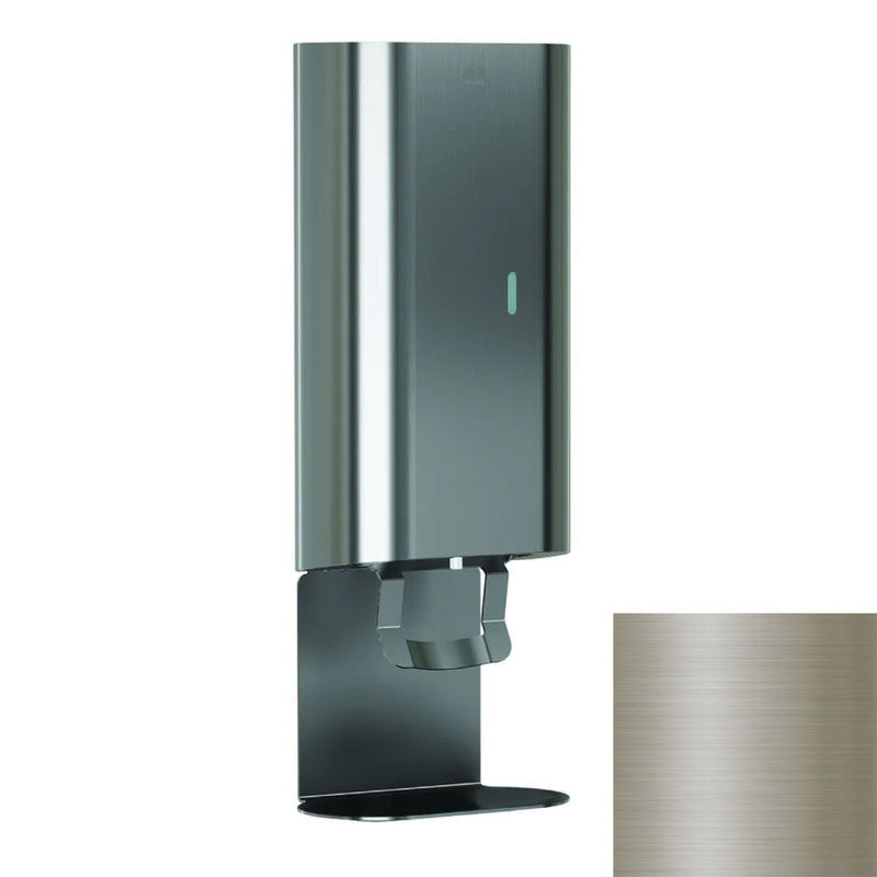 Bradley Elvari Series Liquid Soap/Gel Sanitizer Dispenser - 40oz, Surface Mounted, Drip Tray - 6B1-110000T-BN, Brushed Nickel