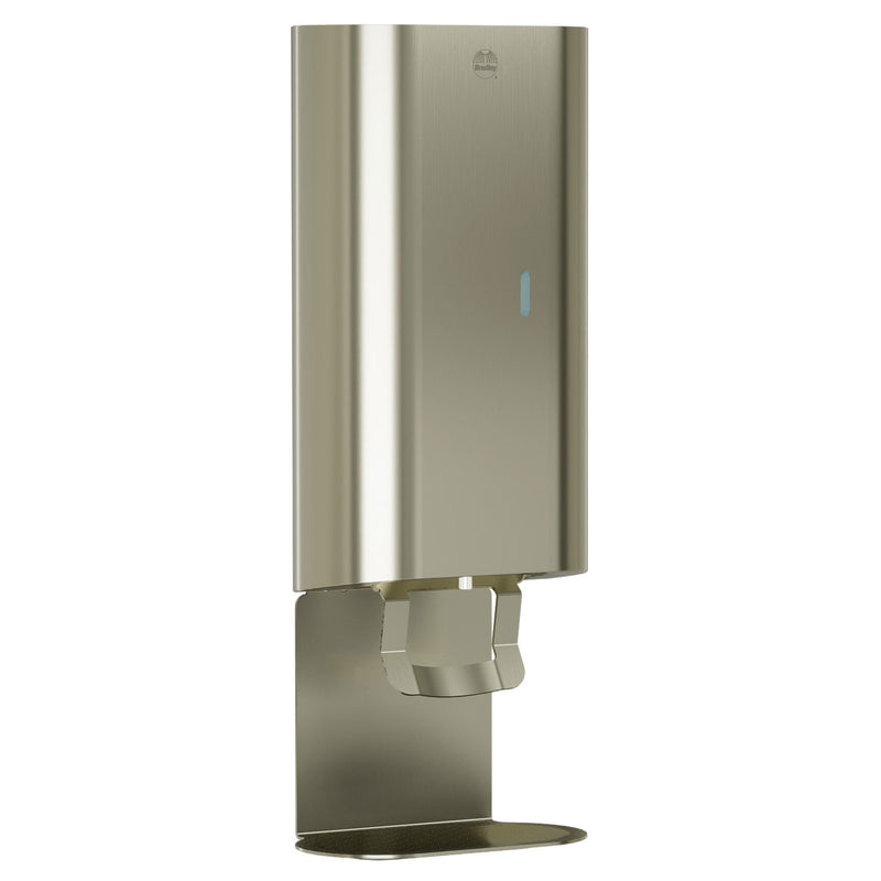 Bradley Elvari Series Liquid Soap/Gel Sanitizer Dispenser - 40oz, Surface Mounted, Drip Tray - 6B1-110000T-BN, Brushed Nickel