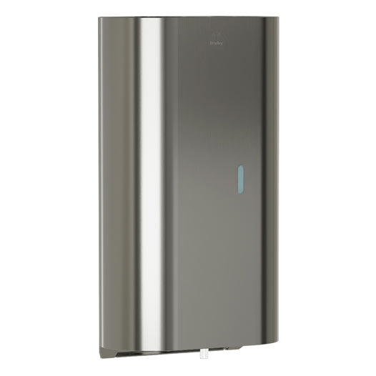 Bradley Elvari Series Automatic Liquid/Gel Sanitizer Sensor Dispenser - 40oz, Surface Mounted, Tray - 6B1-119300T-BS, Brushed Stainless
