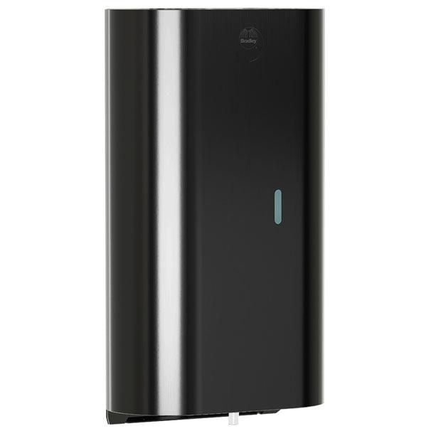 Bradley Elvari Series Automatic Liquid/Gel Sanitizer Sensor Dispenser - 40oz, Surface Mounted, Tray - 6B1-119300T-BB, Brushed Black
